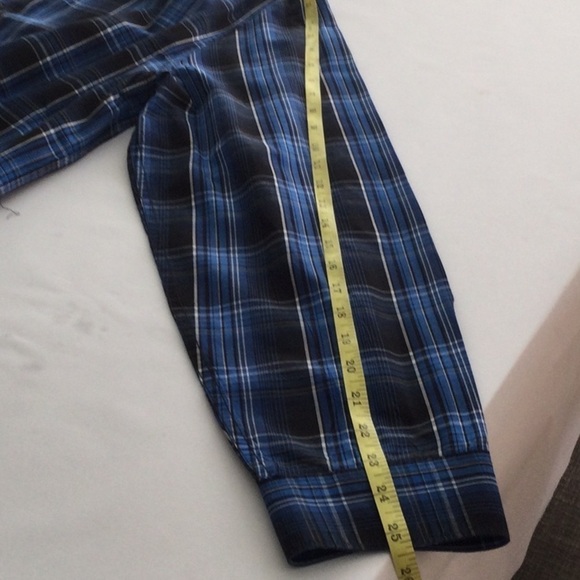 Threads & Heirs Mens Shirt size XL long sleeves color black & blue.    #292 - Picture 7 of 8